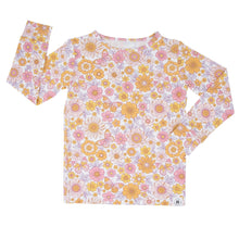 Load image into Gallery viewer, Retro Vintage Flowers Big Kid Pajama Set