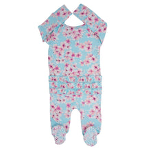 Load image into Gallery viewer, Pretty Pink Floral Ruffle Footie