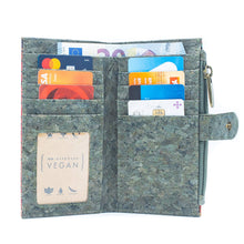 Load image into Gallery viewer, Flowers and Butterflies Cork Wallet BAG-2097