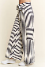 Load image into Gallery viewer, PLUS SIZE - STRIPE WIDE LEG PANTS
