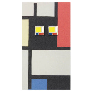 Mondrian Fine Art Silver Post Earrings