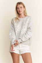 Load image into Gallery viewer, FLORAL EMBROIDERED KNIT SWEATER