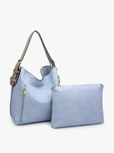 Load image into Gallery viewer, Alexa 2-in-1 Hobo Bag w/Dual Zip Compartments