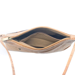 Natural Cork and Printed Design Women's Crossbody Bag BAG-22