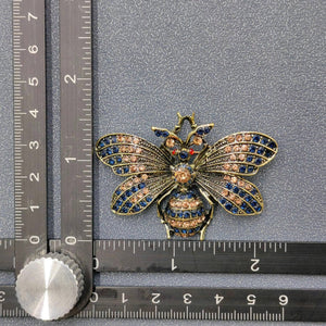 Vintage Rhinestone Bee Brooch