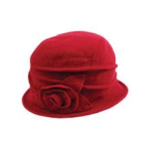 Boiled Wool Ribbed Hat Winter