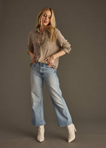 Taupe Super Soft Button Up