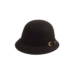 Cloche Faux Felt  Buckle trim