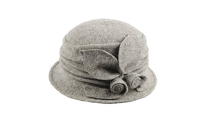 Boiled Wool Ribbed Cloche 7549 Hat Winter