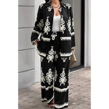 Load image into Gallery viewer, Plus Size Print Button Trim Top and Pant - SOLD SEPARATELY