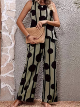 Load image into Gallery viewer, Summer Striped Polka Dot Sleeveless Top and Trouser - Sold Separately