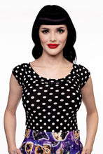 Load image into Gallery viewer, Boat Neck Top in Polka Dots