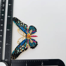 Load image into Gallery viewer, Colorful Rhinestone Enamel Butterfly Brooch