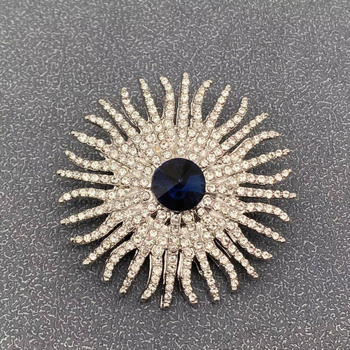 Silver-tone Full Rhinestone Brooch