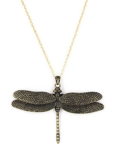 Dragonfly Long Chain Necklace