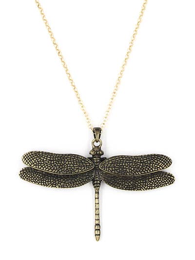Dragonfly Long Chain Necklace
