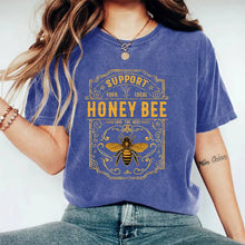 Load image into Gallery viewer, Honeybee Graphic Washed crewneck short sleeve T-shirt