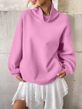 Load image into Gallery viewer, Cowlneck Pullover Sweatshirt Boutique Oversized Casual
