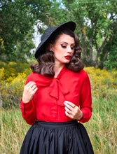 Load image into Gallery viewer, Helen Retro Blouse in Red