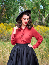 Load image into Gallery viewer, Helen Retro Blouse in Cognac