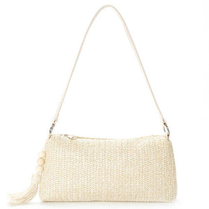 Cosbai - Beige Boho Shoulder Bag With Tassel