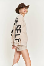 Load image into Gallery viewer, Oversized Sweatshirt - Be Yourself Love Yourself Printed
