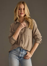 Load image into Gallery viewer, Taupe Super Soft Button Up