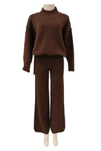 Load image into Gallery viewer, Slouchy loose knit Turtleneck sweater wide leg pant SOLD SEPARATELY