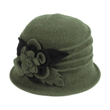 Load image into Gallery viewer, Boiled Wool Pleated Cap 7556 Hat Winter