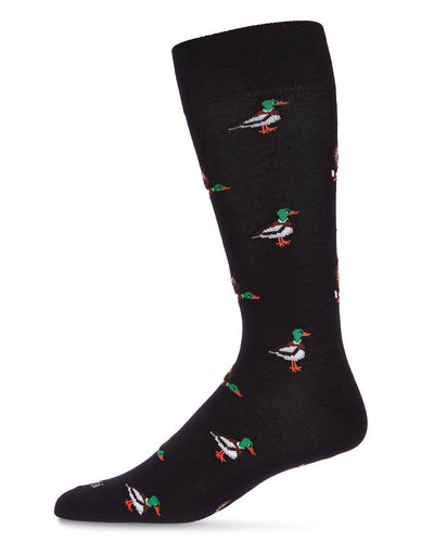 A Mallard Most Fowl Bamboo Blend Men's Crew Socks
