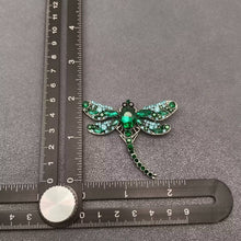 Load image into Gallery viewer, Rhinestone Dragonfly Brooch