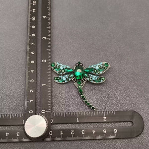 Rhinestone Dragonfly Brooch