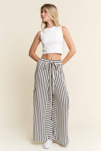 Load image into Gallery viewer, PLUS SIZE - STRIPE WIDE LEG PANTS