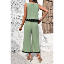 Load image into Gallery viewer, Two Pieces SOLD SEPERATELY Sleeveless Top and Crop Pants with Pockets