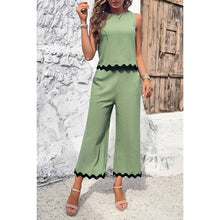 Load image into Gallery viewer, Two Pieces SOLD SEPERATELY Sleeveless Top and Crop Pants with Pockets