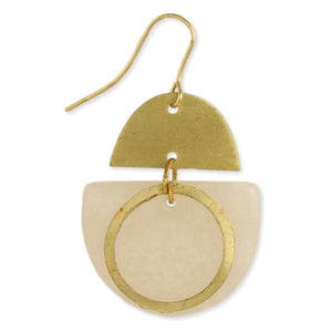 Soft Statements Brushed Gold & Resin Earring