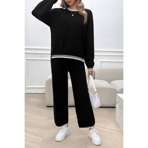 Slouchy Loose knit Sweater Wide Leg Pant, Sold Separately