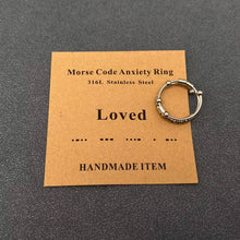 Load image into Gallery viewer, Multi-style Morse Code Stainless Steel Adjustable Ring