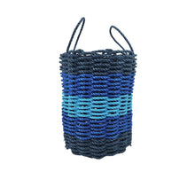 Load image into Gallery viewer, Five Stripe Rope Storage Basket Navy Blue, Blue, Light Blue