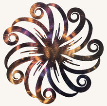 Load image into Gallery viewer, Flower Spiral Metal Art