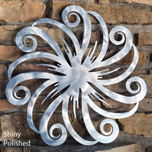 Load image into Gallery viewer, Flower Spiral Metal Art
