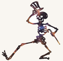 Load image into Gallery viewer, Grateful Dead Dancing Skeleton Metal Art