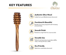 Load image into Gallery viewer, Olive Wood Honey Spoon
