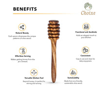 Load image into Gallery viewer, Olive Wood Honey Spoon