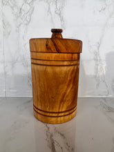 Load image into Gallery viewer, Olive Wood Spice Jar Salt Keeper w/Lid