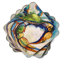 Load image into Gallery viewer, #21 Crab Coasters - Set of 4 Lightweight Foam, Absorbent Drink Coasters JMK1254FC