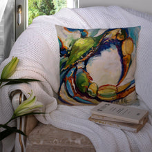 Load image into Gallery viewer, #21 Crab Canvas Throw Pillow - 14x14 Decorative Pillow – Art for Your Home &amp; Patio JMK1254PW1414