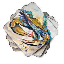 Load image into Gallery viewer, #20 Crab Coasters - Set of 4 Lightweight Foam, Absorbent Drink Coasters JMK1255FC