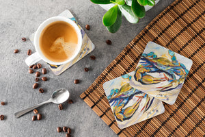 #20 Crab Coasters - Set of 4 Lightweight Foam, Absorbent Drink Coasters JMK1255FC