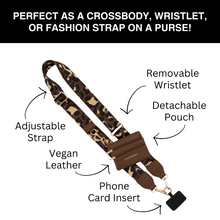 Load image into Gallery viewer, Clip &amp; Go Strap with Pouch - Leopard Collection